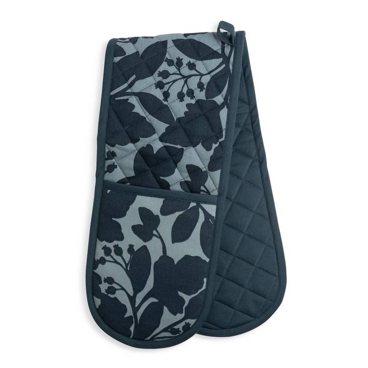 Habitat floral cotton textile set navy - British product