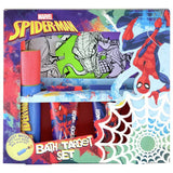 Marvel Spider-Man bath time playset with water blaster and foam targets, imported from the UK