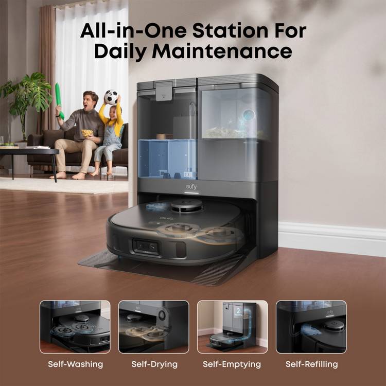 eufy X10 Pro Omni robot vacuum and mop station - British product