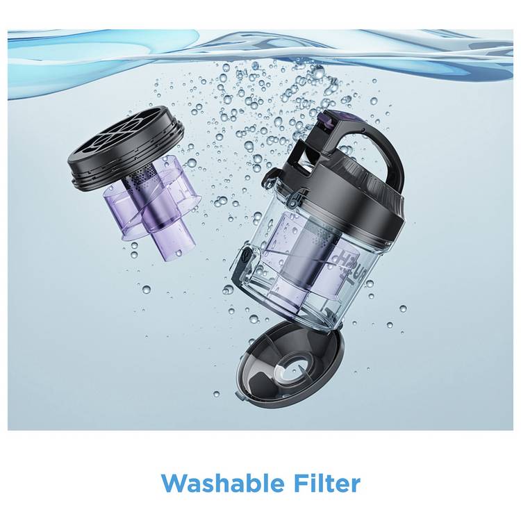 Bush bagless cylinder corded vacuum cleaner with HEPA filter, UK version