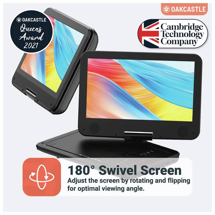 Oakcastle DVD120 portable DVD player 10.5 inch, imported from the UK