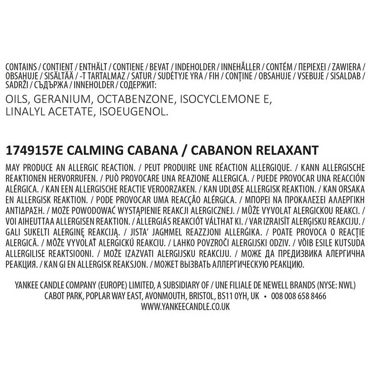 Yankee Candle large scented candle Calming Cabana - British product