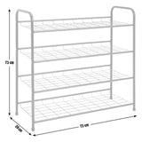 Argos Home 4 shelf black shoe storage rack (British brand)
