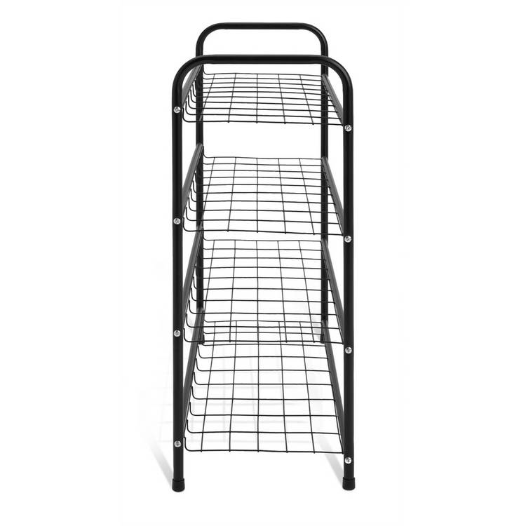 Argos Home 4 shelf black shoe storage rack (British brand)