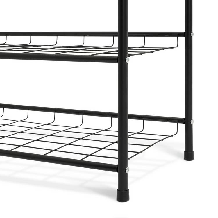 Argos Home 4 shelf black shoe storage rack (British brand)