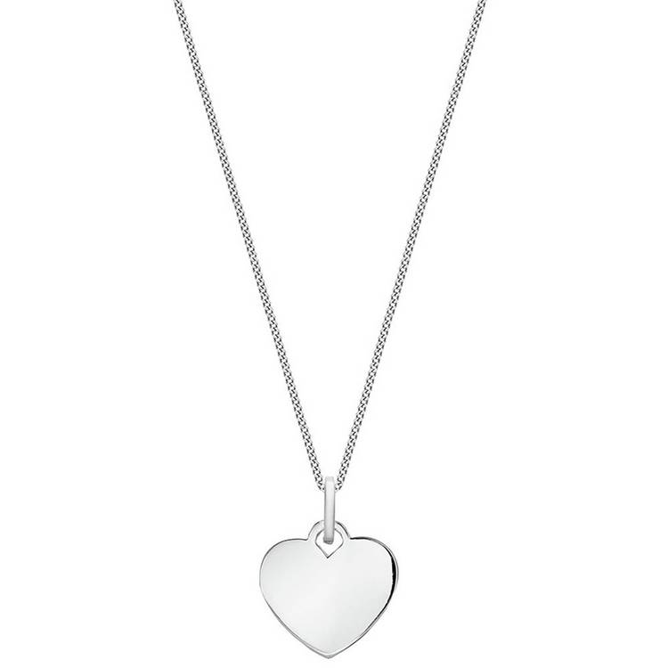 Revere sterling silver personalised heart pendant with chain, imported from the UK