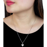 Revere sterling silver personalised heart pendant with chain, imported from the UK