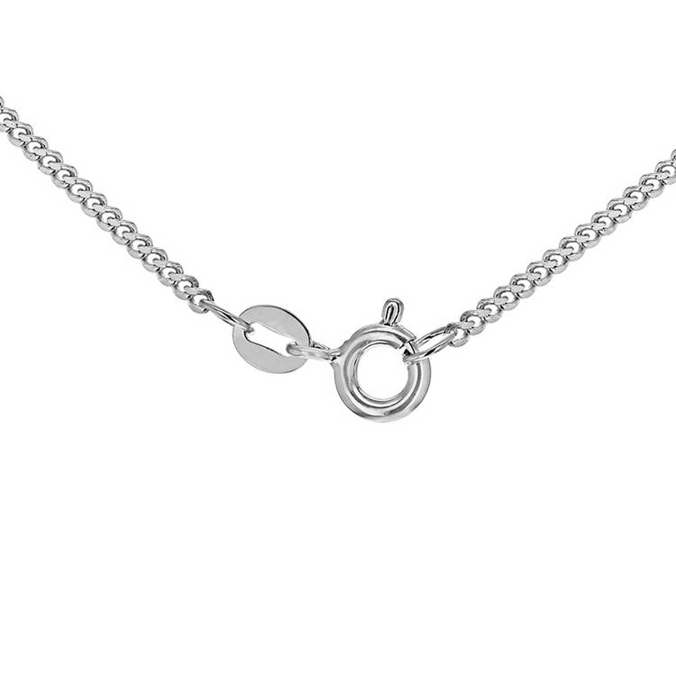 Revere sterling silver personalised heart pendant with chain, imported from the UK