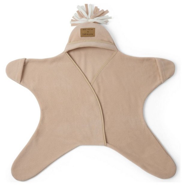 Clair De Lune fleece wrap blanket Neutral - British product