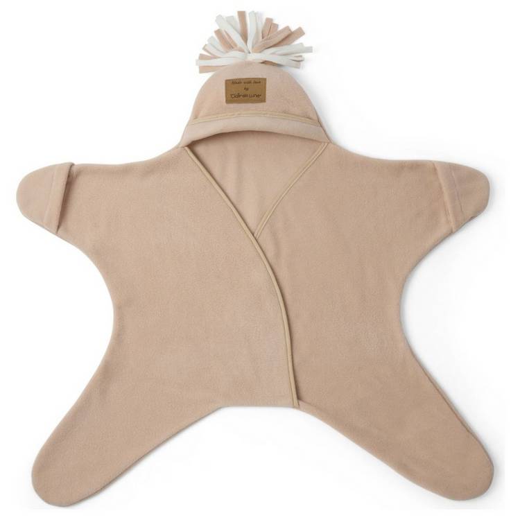 Clair De Lune fleece wrap blanket Neutral - British product