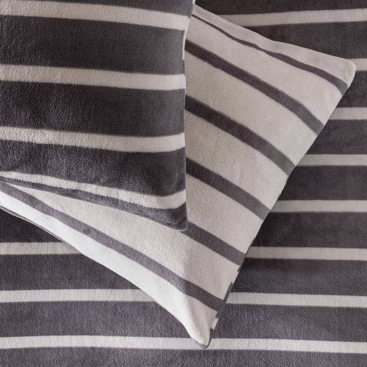 Argos Home fleece bedding set stripe printed single, UK version