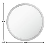 Habitat round wall mirror mango wood 60cm, imported from the UK