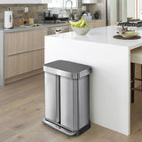 Argos Simplehuman 58 Litre Recycling Pedal Bin - Steel- Buy online at McGrocer