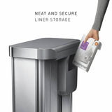 Simplehuman 58L dual compartment recycling pedal bin, UK version