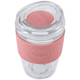 Smash Pink Glass Coffee Cup 340ml (British brand)