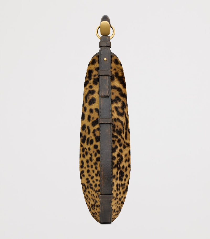 Saint Laurent medium leopard print shoulder bag - British product