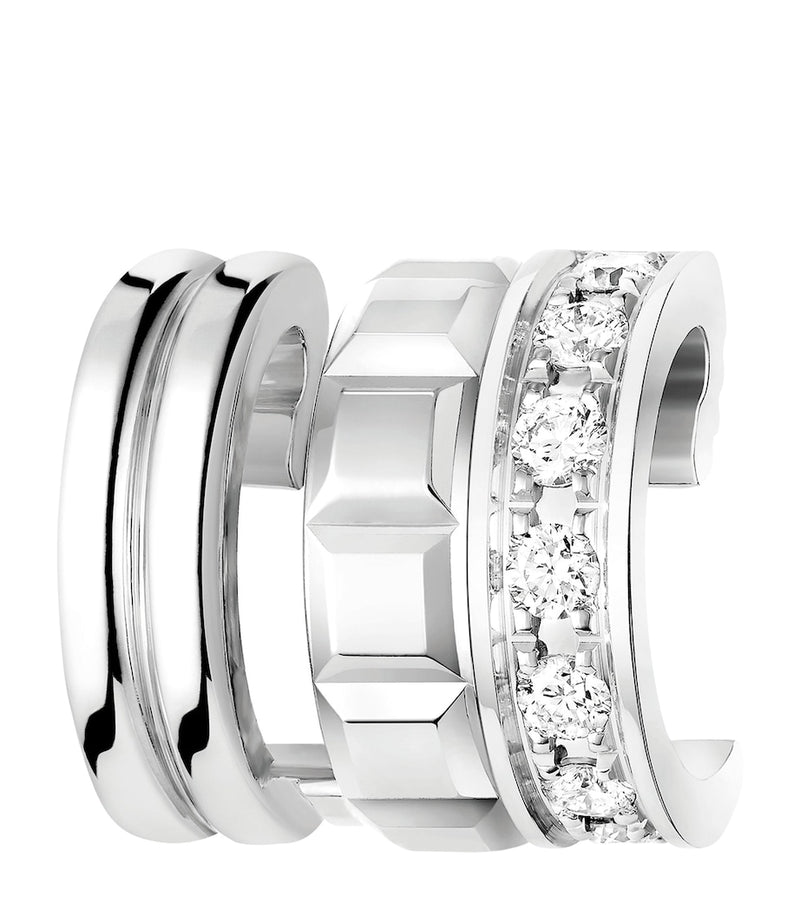 Boucheron white gold diamond single ear clip (British brand)