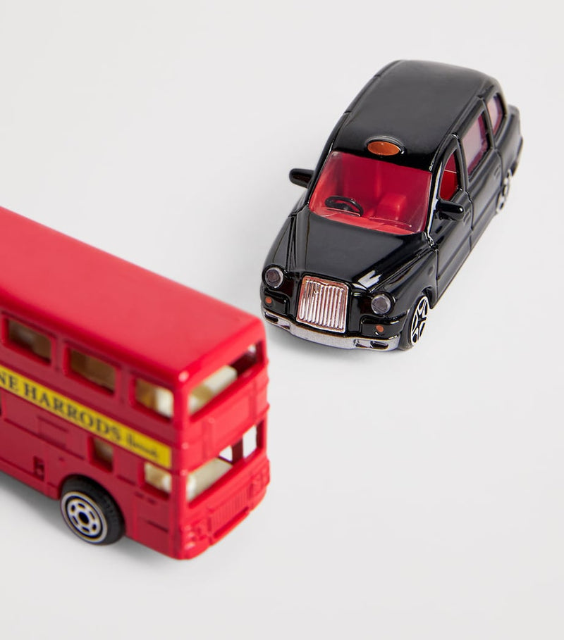 Harrods London bus and taxi set, imported from the UK