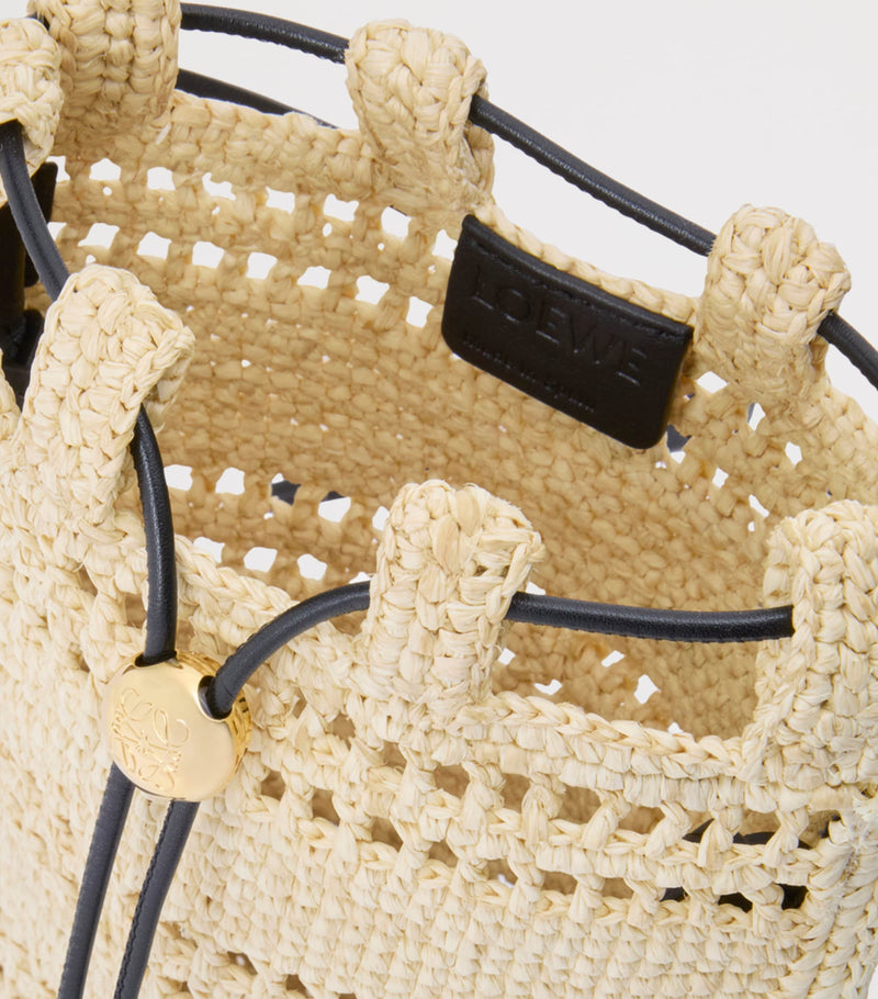 LOEWE raffia drawstring pocket bag, imported from the UK
