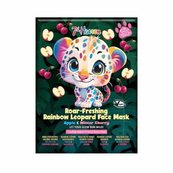 7th Heaven Rainbow Leopard sheet mask Apple and Winter Cherry (British brand)