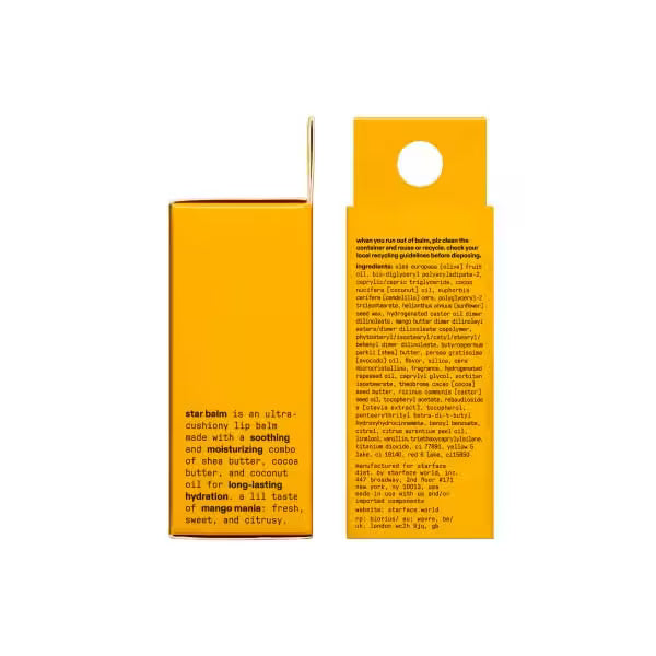 Star Balm Lip Balm Mango Mania 4.3g (British brand)