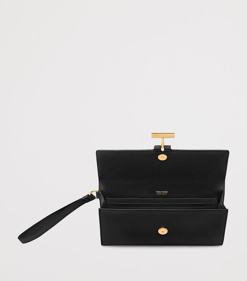TOM FORD Tara wrist pouch in smooth calfskin leather - British product