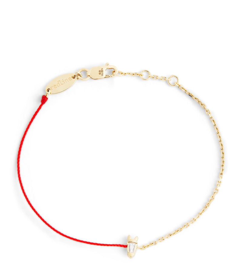 Redline bracelet yellow gold and diamond horse charm 16.5cm (British brand)