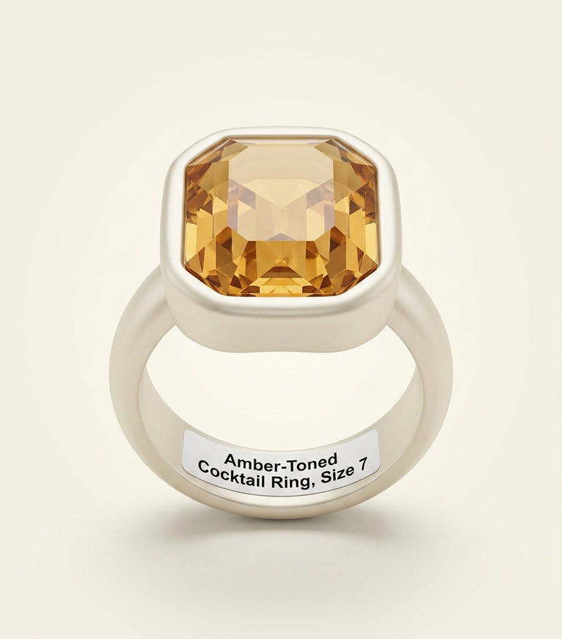 Givenchy crystal embellished sculptural ring (British brand)