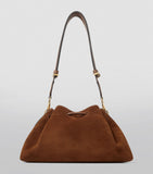 Jimmy Choo medium cinch suede shoulder bag, imported from the UK