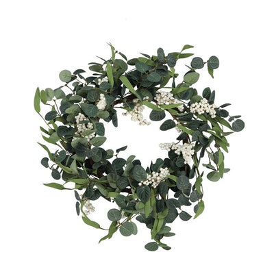 Superdrug Livingandhome Artificial Eucalyptus Topiary Wreath Green 55cm- Buy online at McGrocer