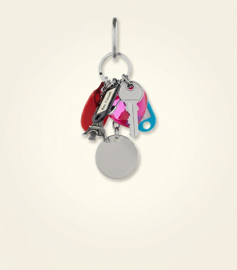 Balenciaga Hourglass keyring with souvenir charms (British brand)