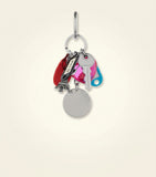 Balenciaga Hourglass keyring with souvenir charms (British brand)