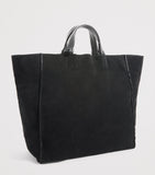 Giorgio Armani suede leather-trim tote bag, imported from the UK