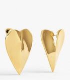 Alaïa Le Coeur stud earrings broken heart motif in brass (British brand)