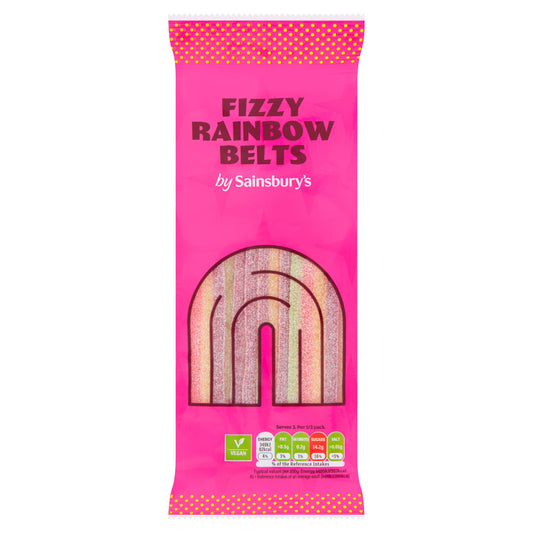 Sainsbury's Rainbow Belt Sweets 70g 