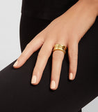 Bvlgari B.zero1 three-band ring in yellow gold and diamonds - British product