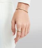 Graff yellow gold diamond spiral bangle, UK version