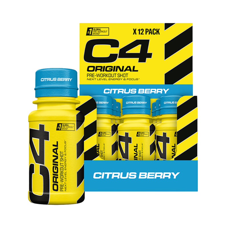 C4 Citrus Berry Pre-Workout Shots 12 x 60ml - British product