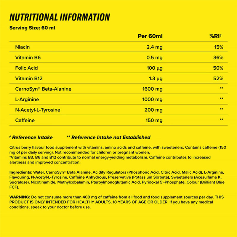 C4 Citrus Berry Pre-Workout Shots 12 x 60ml - British product