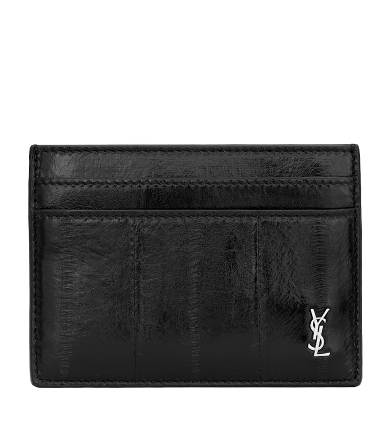 Saint Laurent logo card holder in calfskin leather (British brand)