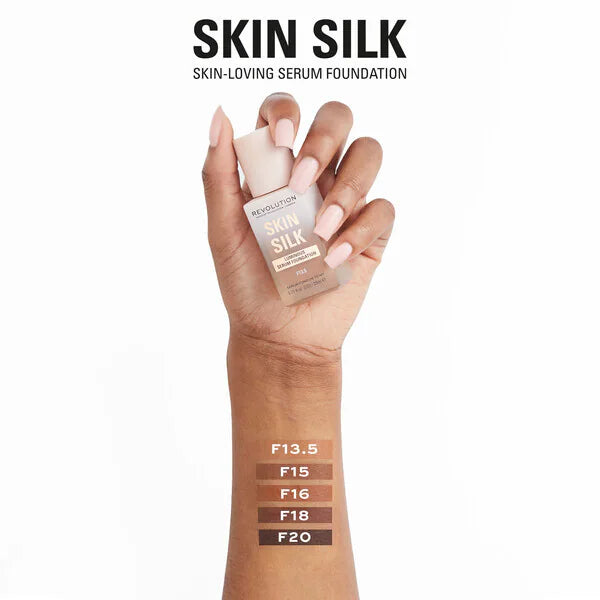 Revolution Skin Silk Serum Foundation F16, imported from the UK