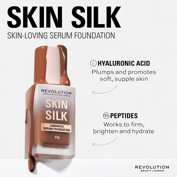 Revolution Skin Silk Serum Foundation F16, imported from the UK