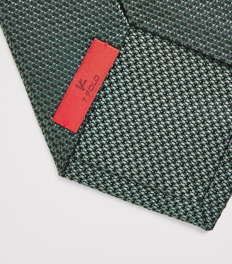 Isaia silk micro-houndstooth tie - British product