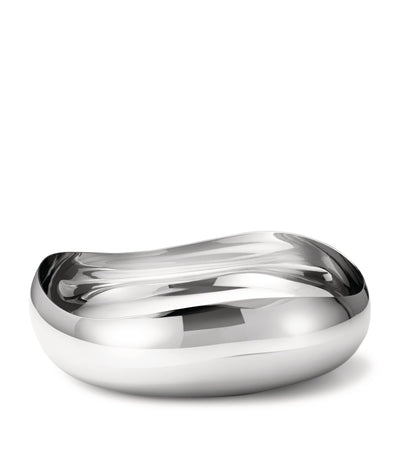 Harrods Georg Jensen Cobra Medium Stainless Steel Serving Bowl 24cm- Buy online at McGrocer
