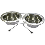 Rosewood Paw Double Diner small stainless steel pet bowl, imported from the UK