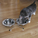 Rosewood Paw Double Diner small stainless steel pet bowl, imported from the UK