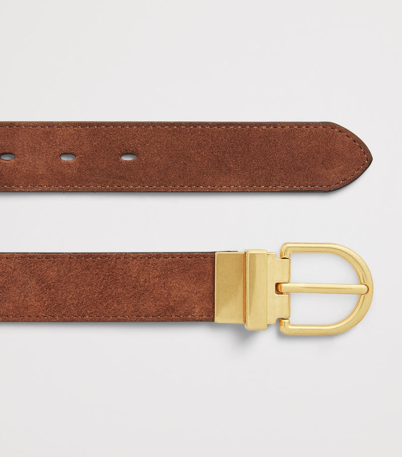 ME+EM reversible belt Italian suede and grained leather, imported from the UK