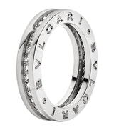 Harrods Bvlgari B.zero1 White Gold and Diamond One-Band Ring- Buy online at McGrocer