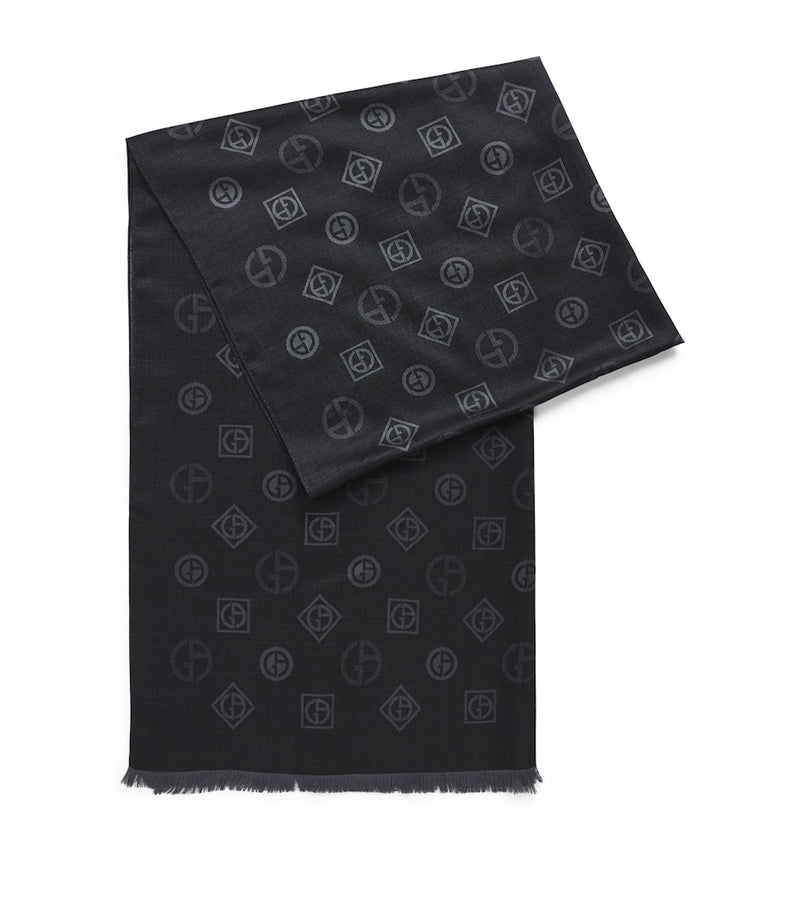 Giorgio Armani silk jacquard scarf, UK version