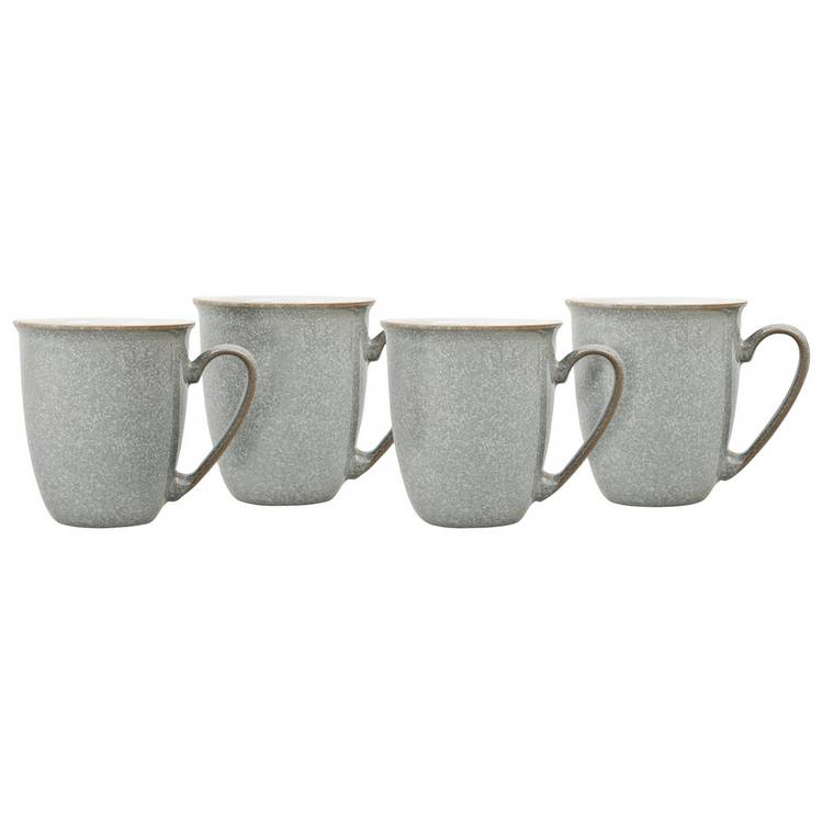 Denby Elements grey stoneware mug set of 4, UK version
